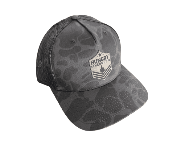 Black + Grey Camo Hat